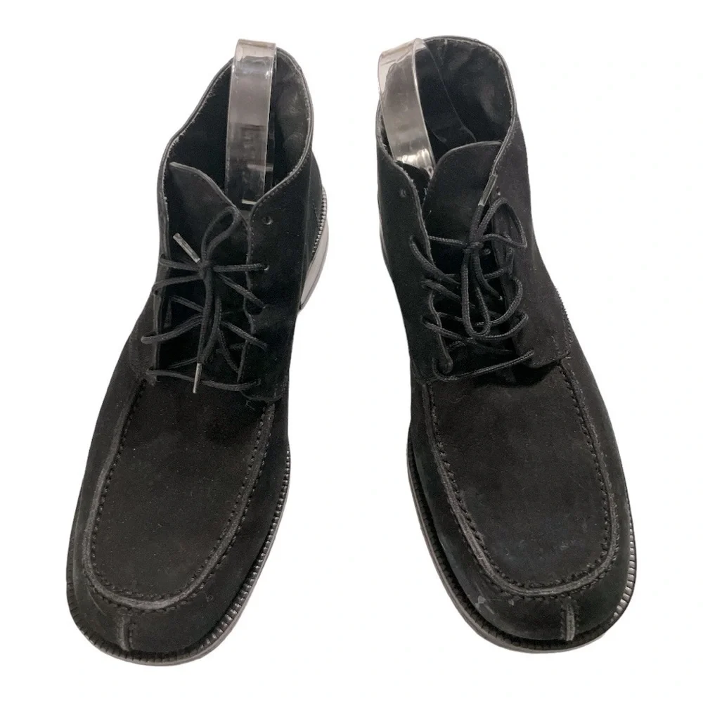 Scandro Mens Size EU 43 US 10 Black Boots Suede Uppers Lace Up